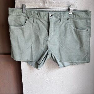 Carve Designs Women's Oahu 4” Corduroy Cut Off Shorts Tan green sz 12 Beach